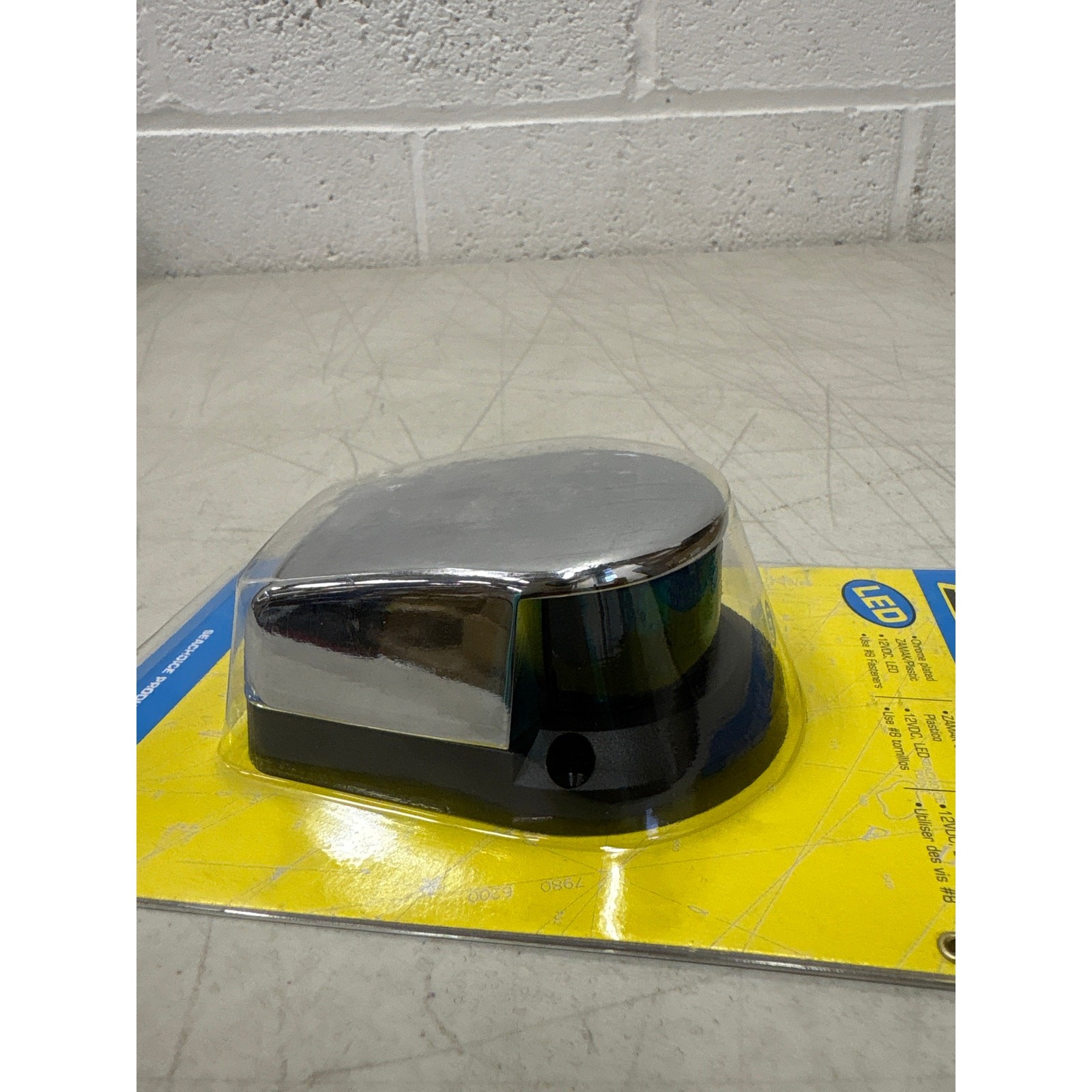 Seachoice LED Boat Navigation Bow Light, 02021 Zamak Chrome-Plated 12V Bi-Color