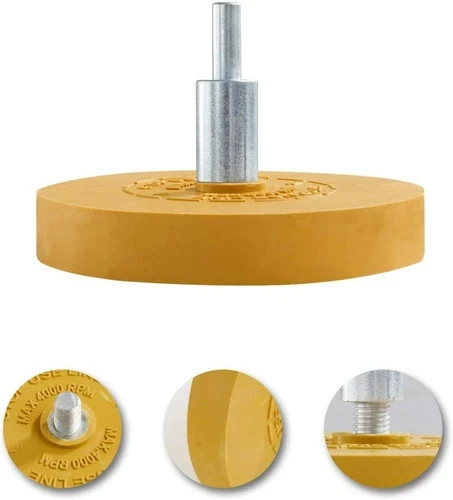 Drill Adhesive Pinstripe Sticker 3.5”Car Decal Remover Glue Rubber Eraser Wheel