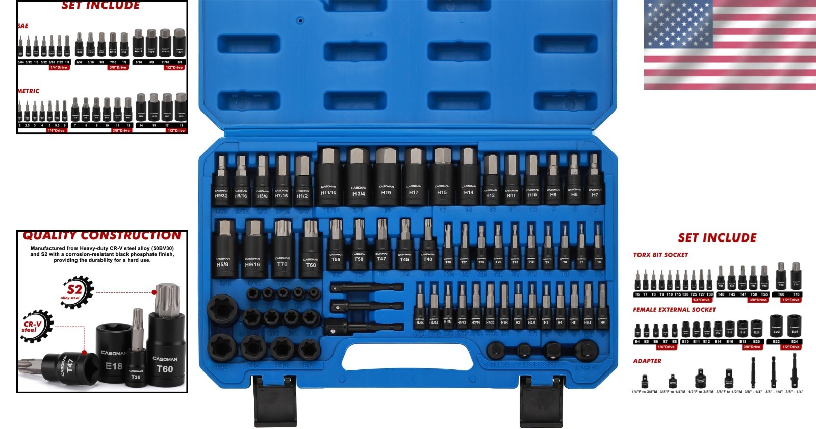 Professional 71-Piece Hex & Torx Socket Bundle