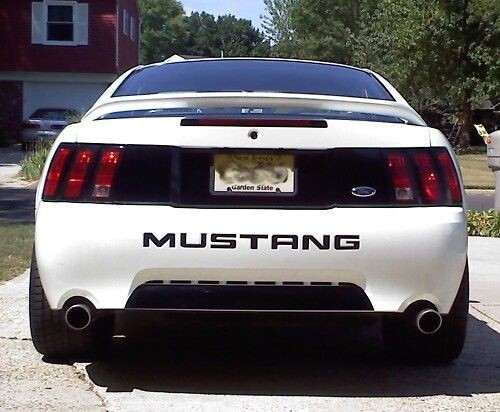 BLACK Rear Bumper Letters Inserts for Ford Mustang 1999 – 2004 ABS Plastic NEW