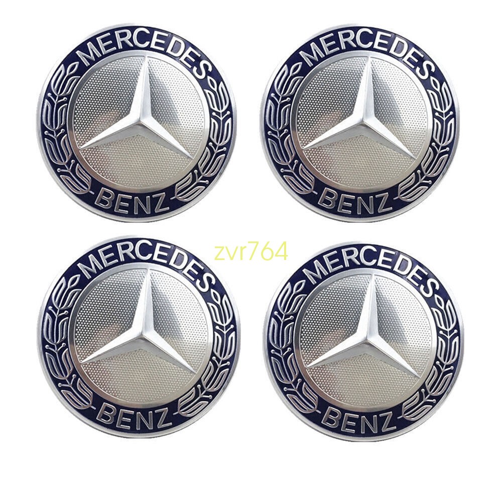 4PCS 75mm Wheel Center Hub Caps Cover Logo Badge Emblem For Mercedes Benz USA