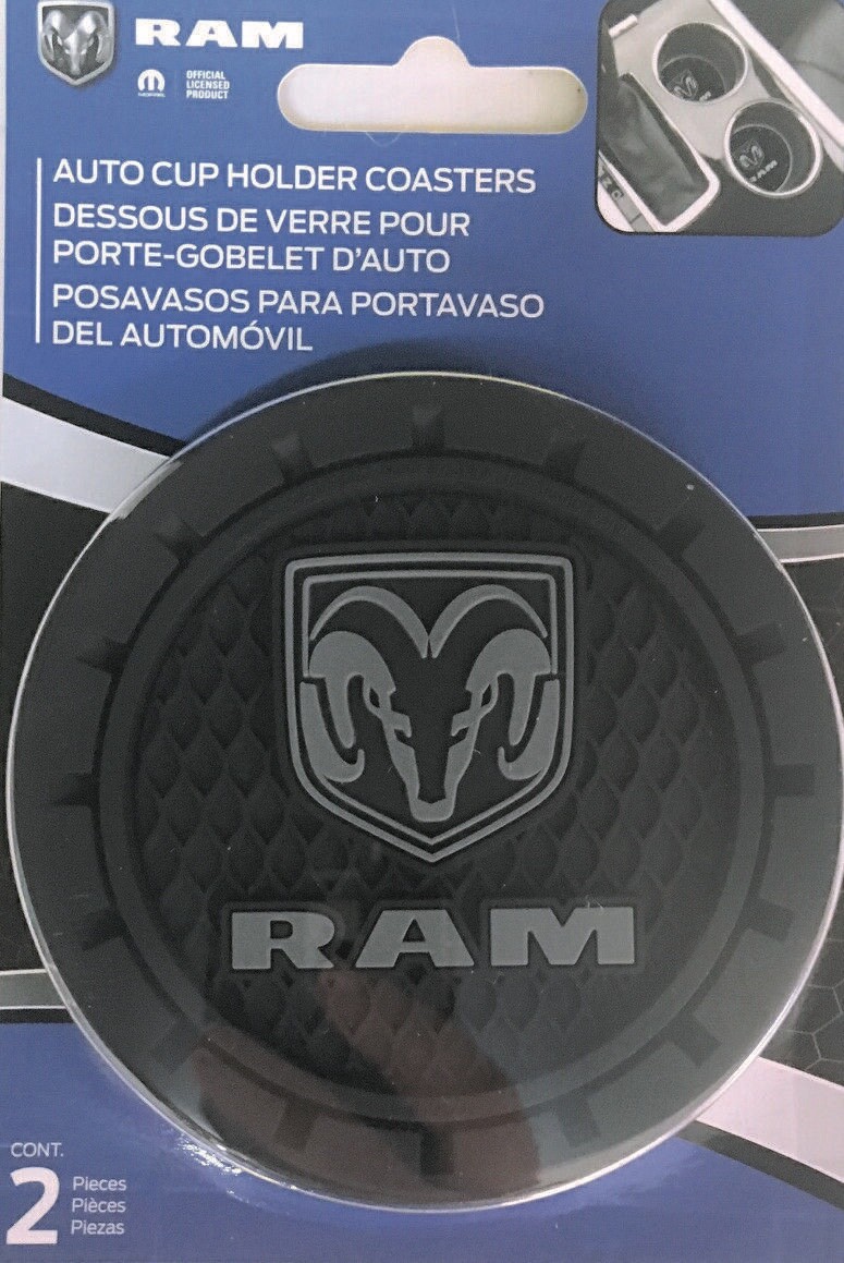 Plasticolor 001969 Ram Gray Auto Car Coaster Cup Holder truck – 2 pc BEST GIFT