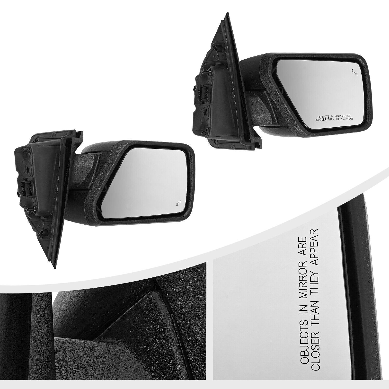 For 2021-2023 Ford F150 Mirrors Power Heated w/BSM Blind Spot Manual Fold LH&RH