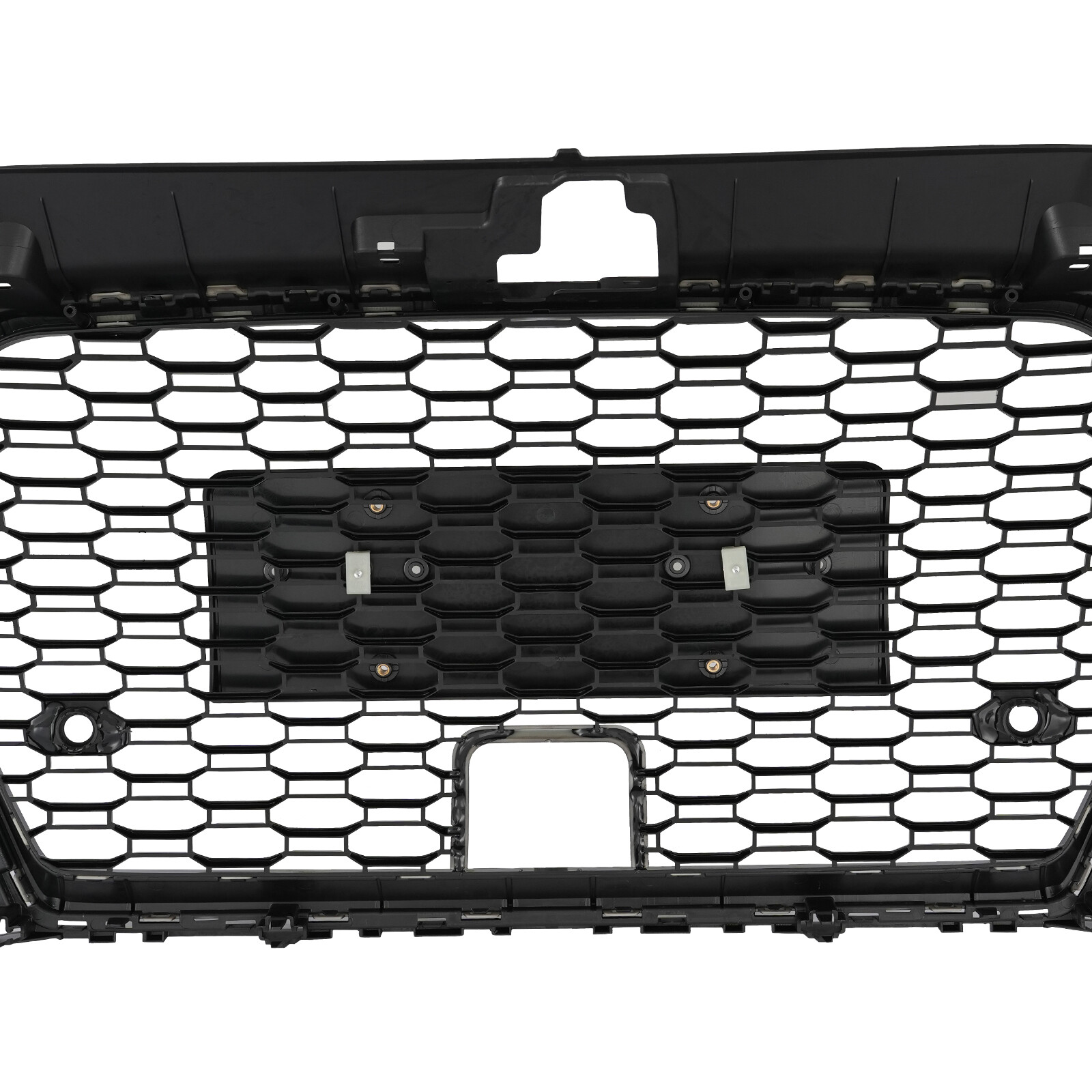 RS3 Style Front Honeycomb Mesh Grille Grill for Audi A3 S3 2017-2020 Black ACC