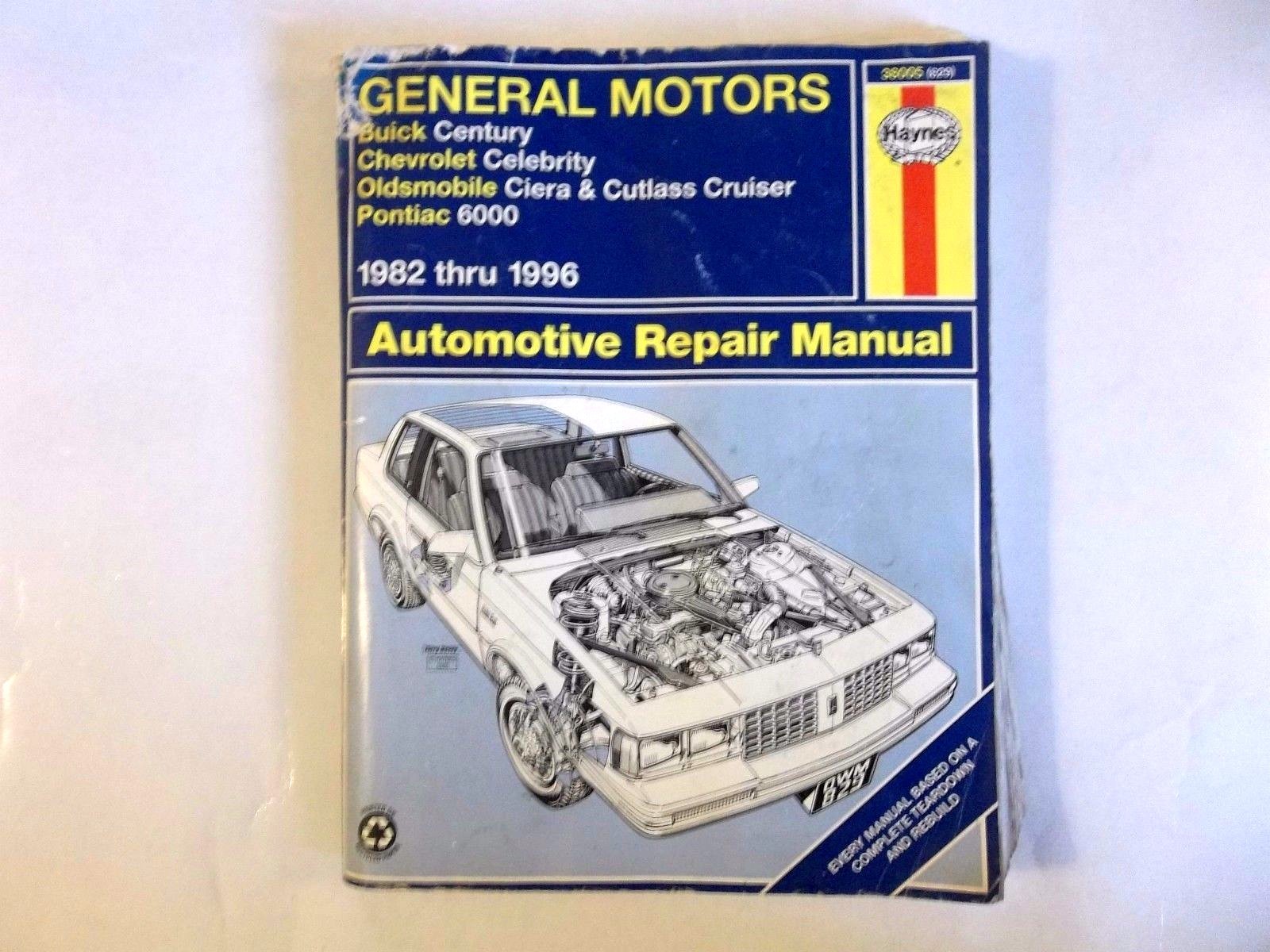 Haynes Automobile Repair Manual GM Buick Chevrolet Oldsmobile Pontiac 1982-1996