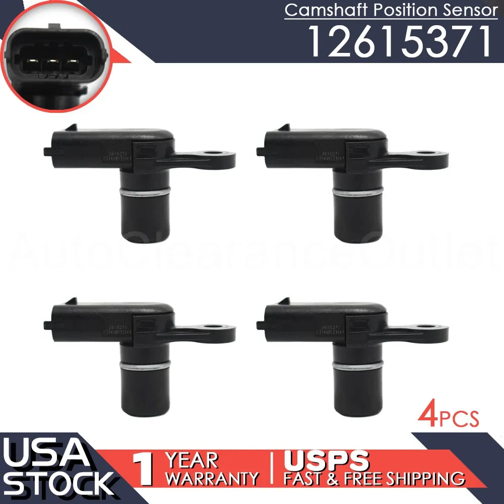 Set of 4 Camshaft Position Sensor 12615371 For Chevy Buick Cadillac GM 2010-2020