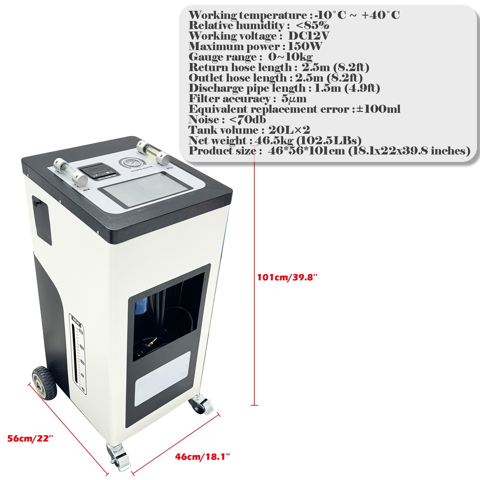 DC12V Fully Automatic Transmission Cycle Oil Changer with Printing Function 150W