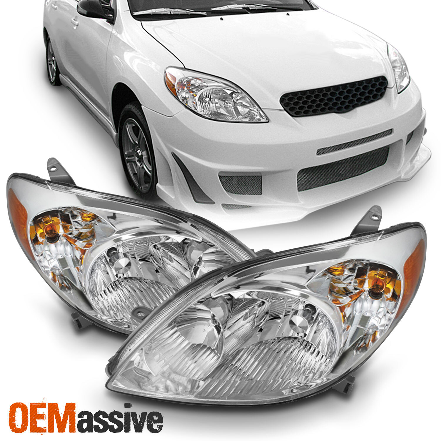 For 2003-2008 Toyota Matrix Base XR XRS Headlights Pair Replacement Left+Right