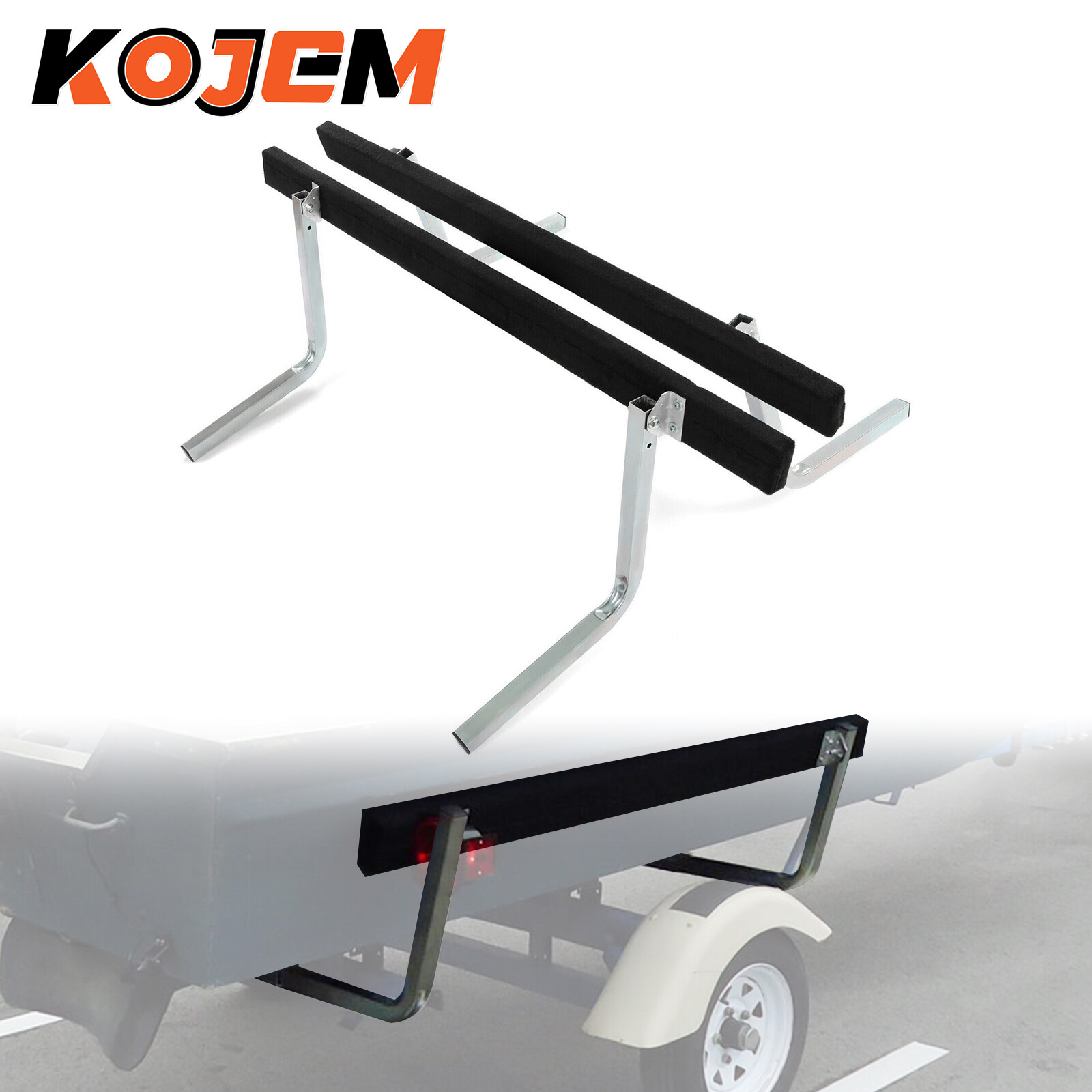 5′ Adjustable Boat Trailer Guide Bunk Board Bunkboard Guide-On Rails Zinc-Plated