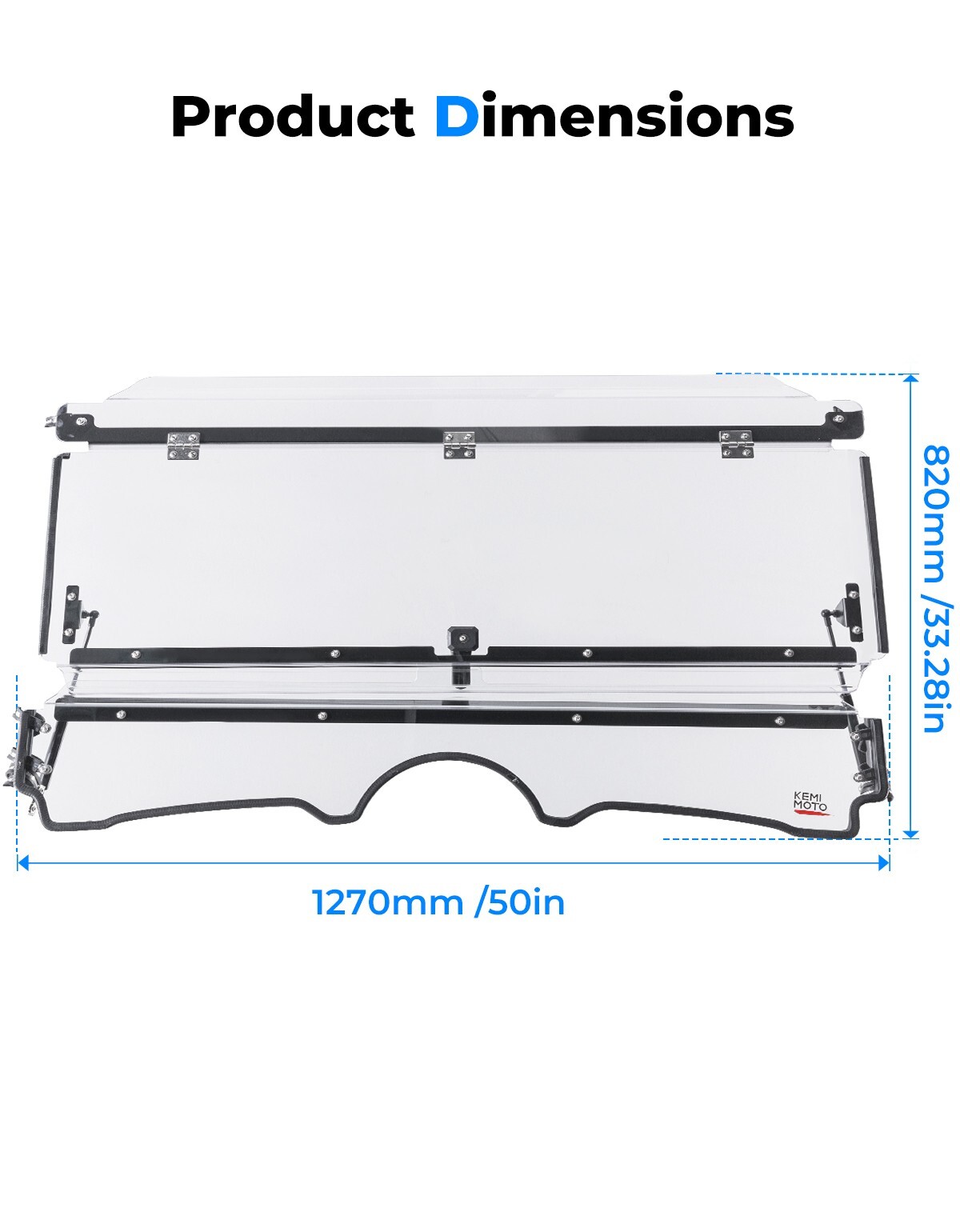 Front Flip Split Windshield Fold Up Windshield For 2004-13 Yamaha Rhino 450 660