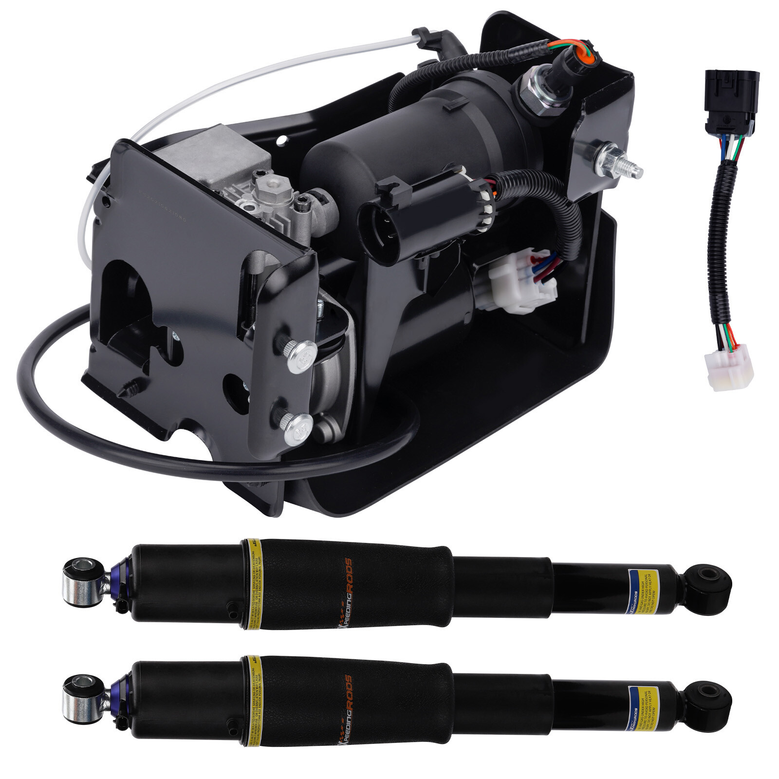 3PCS Air Suspension shocks Compressor Pump For Escalade Suburban Yukon Tahoe