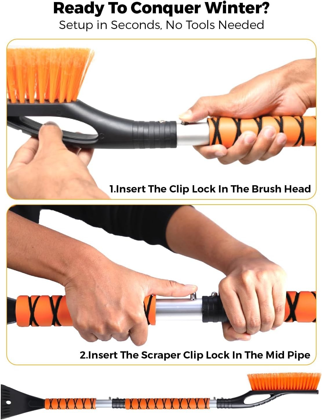 ArcticGlide Ice Scraper and Snow Brush Combo