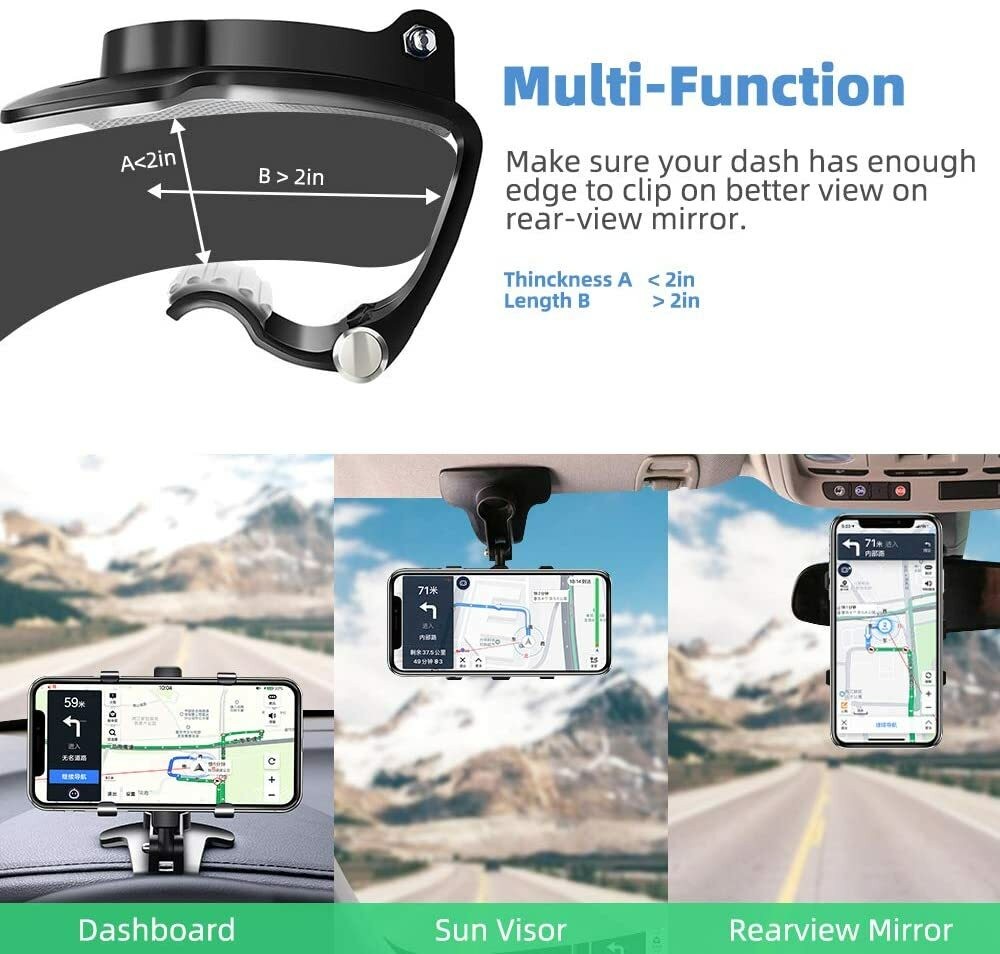 360° Rotation Dashboard Universal Car Phone Holder Mount for iPhone Samsung USA