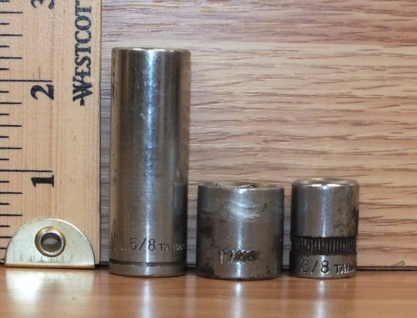 MIXED LOT OF 3 – Unbranded/Generic 6 Point SAE System Sockets Only **READ**