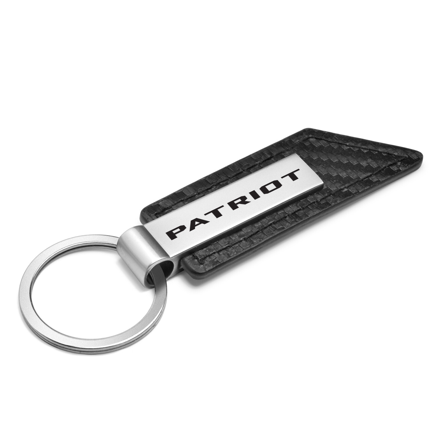 Jeep Patriot Carbon Fiber Texture Black Leather Strap Key Chain Key-Ring