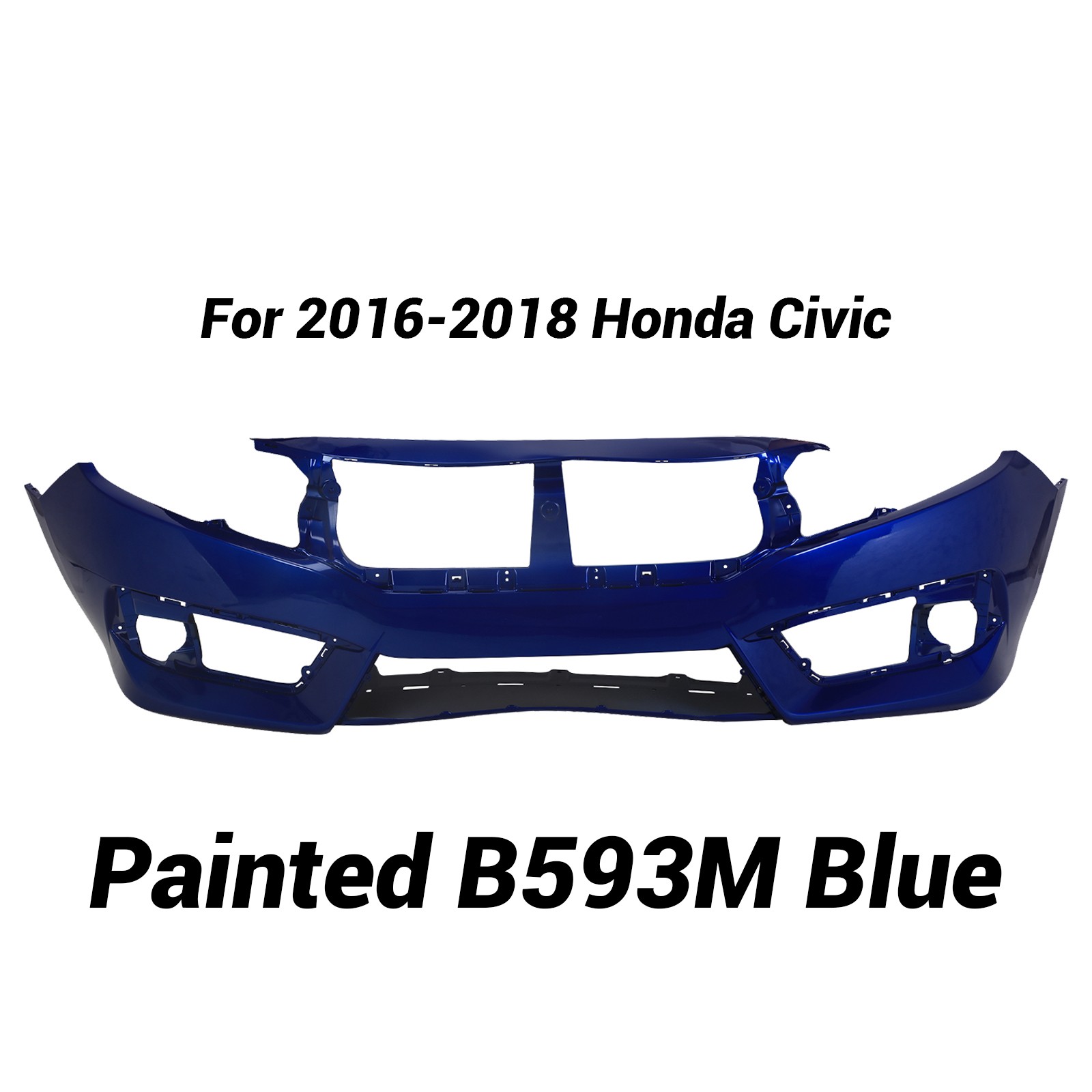 NEW Painted *B593M Blue* Front Bumper Cover for 2016 2017 2018 Honda Civic