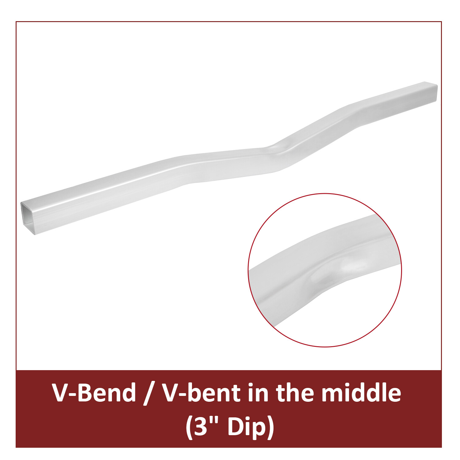 Universal Boat Trailer Crossmember Square Tube V-Bend Crossbar Aluminum Silver