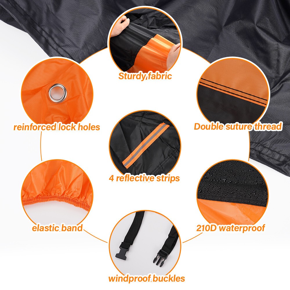 Motorcycle Cover Waterproof XXXXL Scooter Cover Outdoor Rain Dust Sun Protector