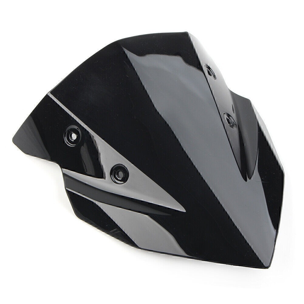 1x Motorcycle Windshield Windscreen For Kawasaki Z400 2018-22 ABS Plastic Black