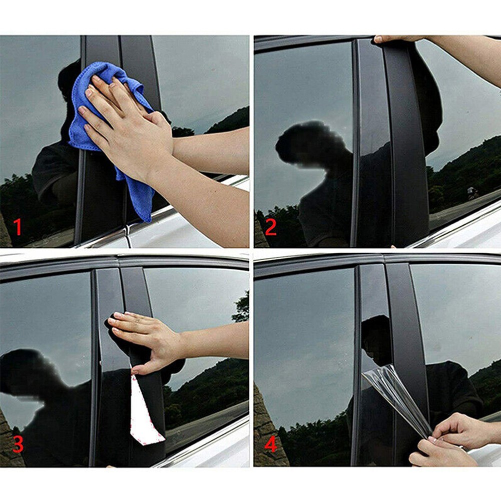 8 Pcs Car Door Window Pillar Post Cover Trim For BMW X3 F25 2011-2017
