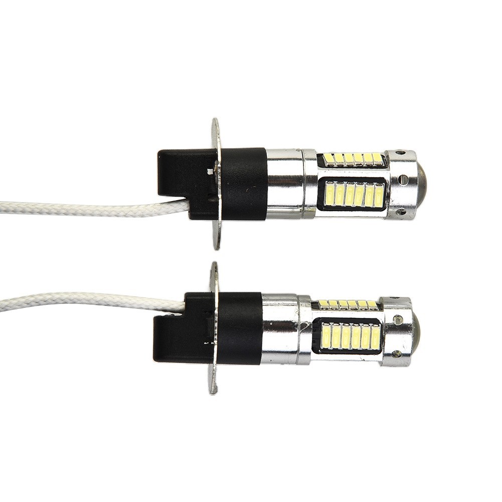 Pair H3 LED Fog Light Bulbs Conversion-Kit Super-Bright for canbus 6000K White