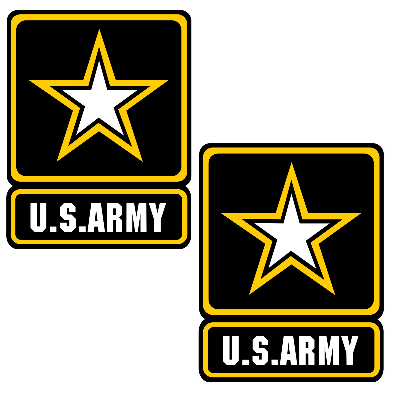 2x United States Army US Seal American Logo Stickers Bumper Decals