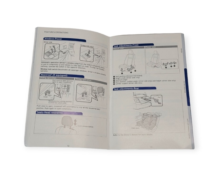 2014 Toyota Camry Quick Reference Guide Manual Booklet