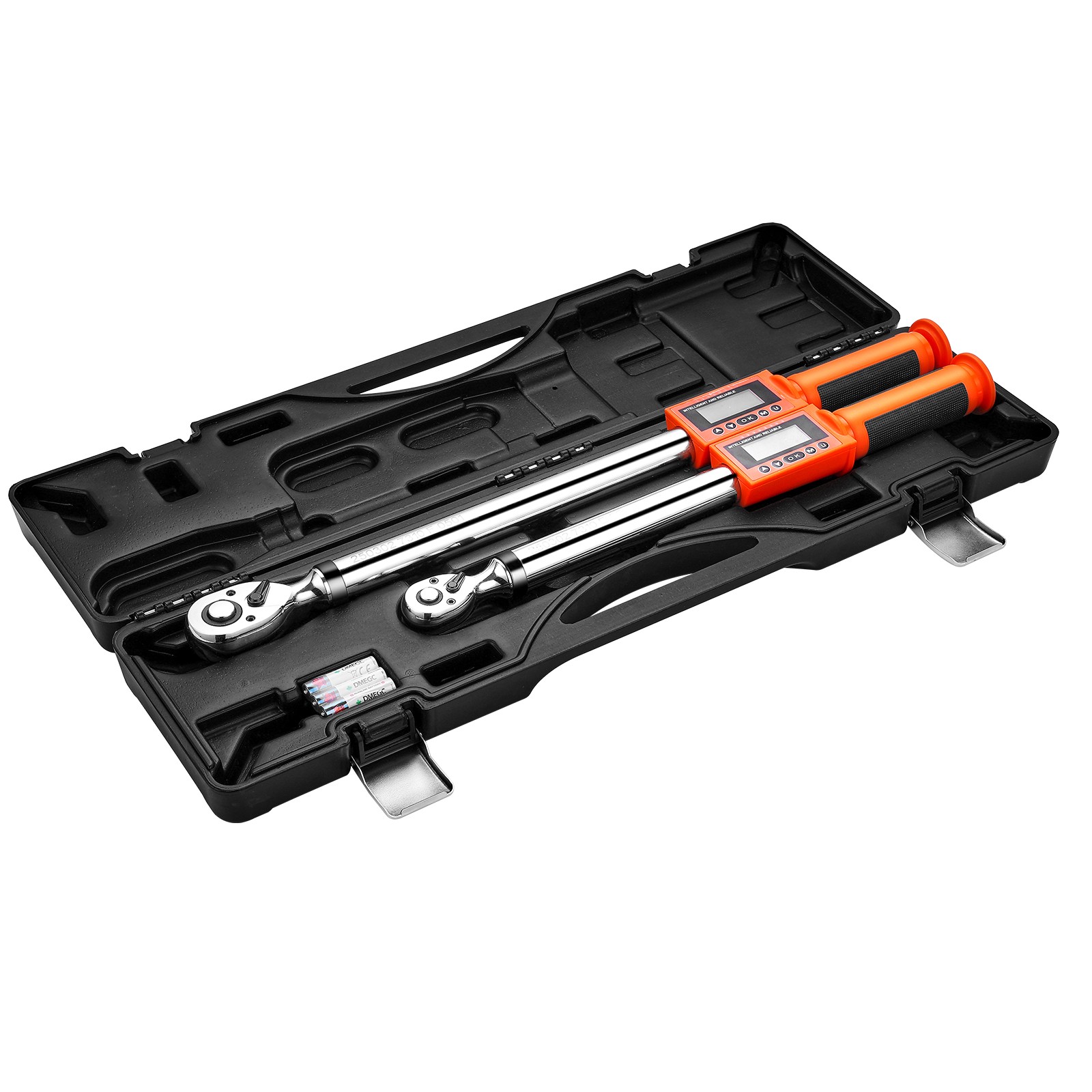 VEVOR Digital Torque Wrench Set 2Pieces 1/2 3/8In Drive 72-Tooth Electronic LED