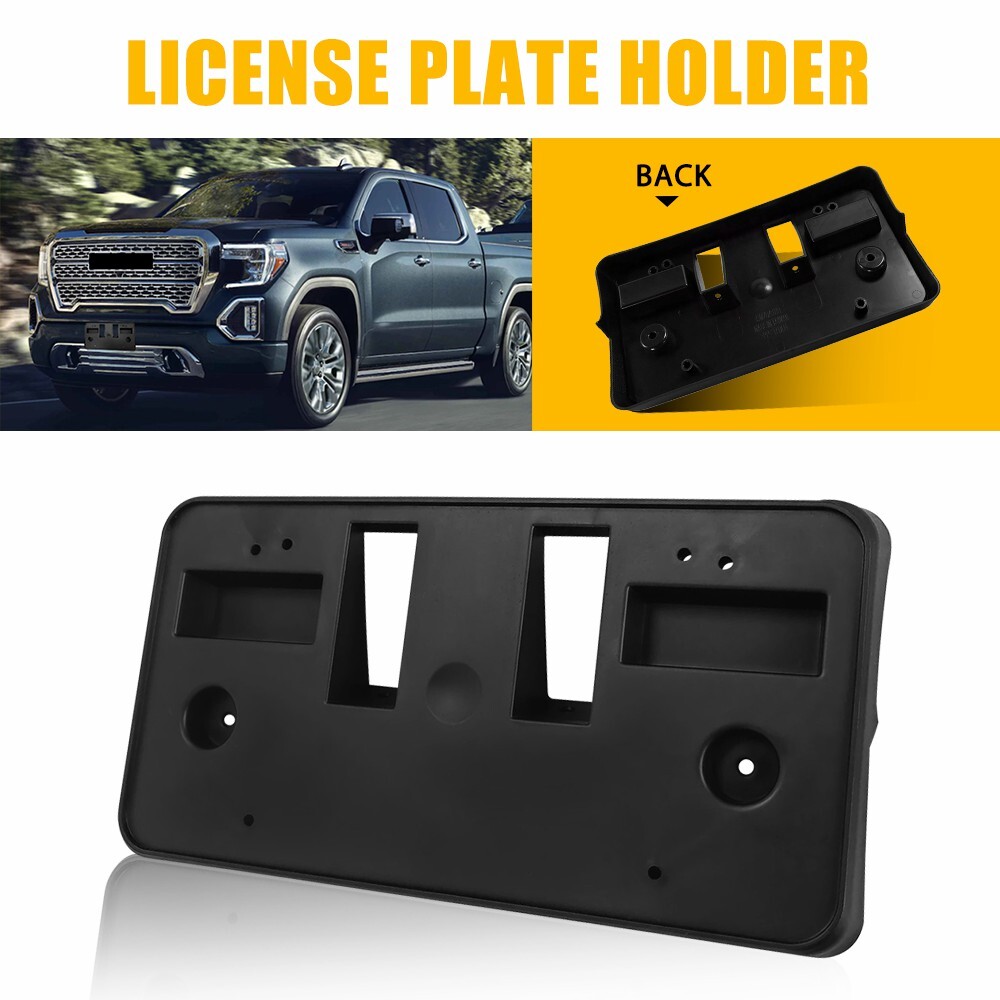 Front License Plate Tag Bracket Holder GM1068198 For 2019-2022 GMC Sierra 1500 T