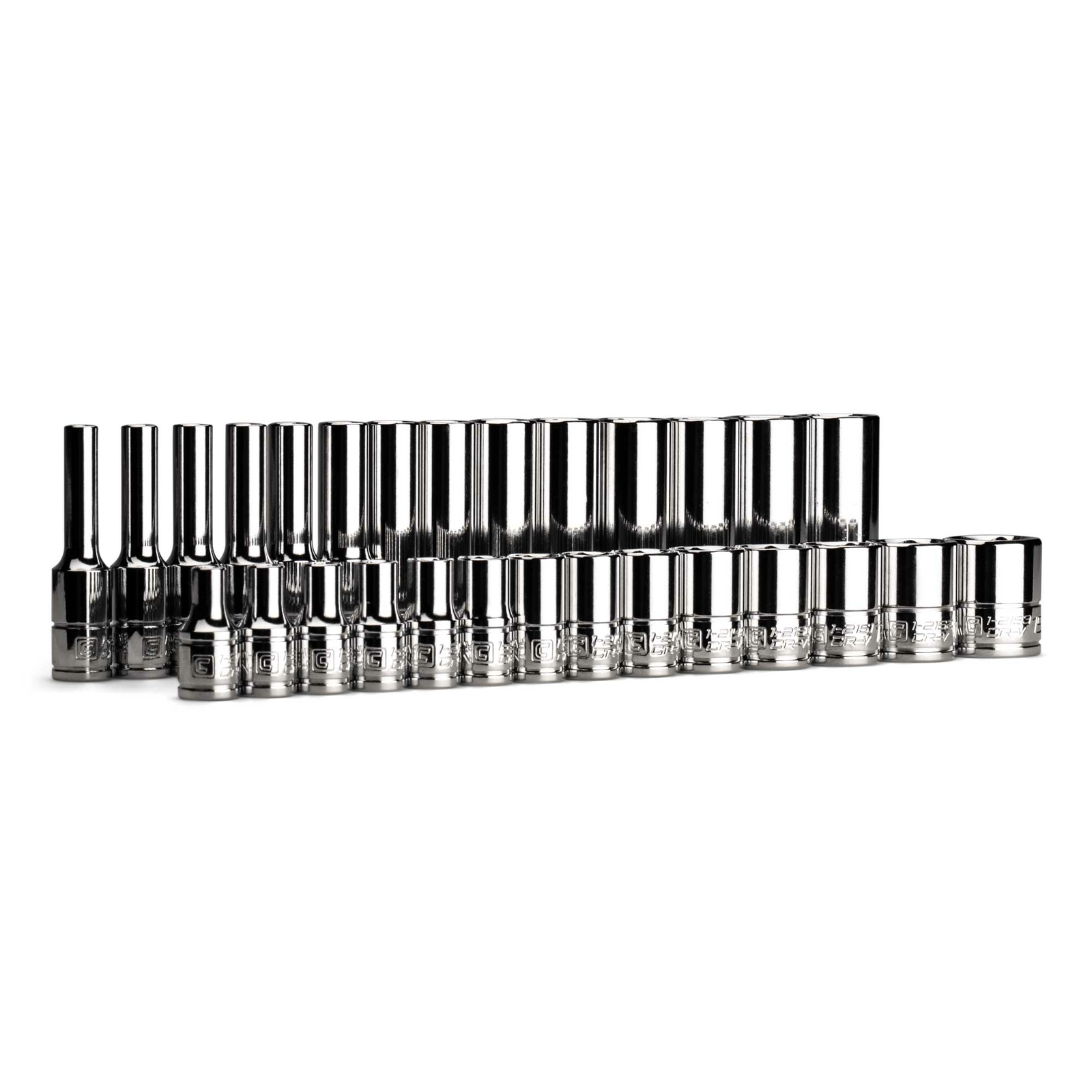 Capri Tools 1/4 in. Drive Shallow and Deep 6-Point Socket Set, Metric, 28-Piece