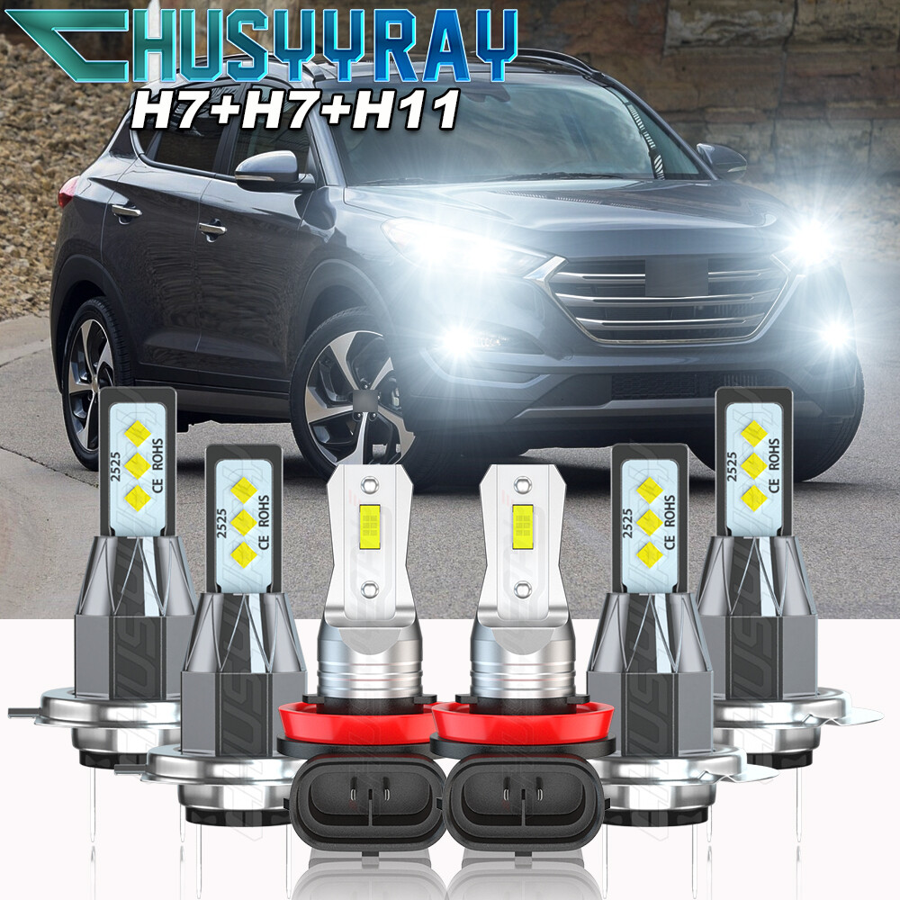 Fit Hyundai Tucson 2016 2017 2018 Combo LED Headlight High Low Beam+Fog Light