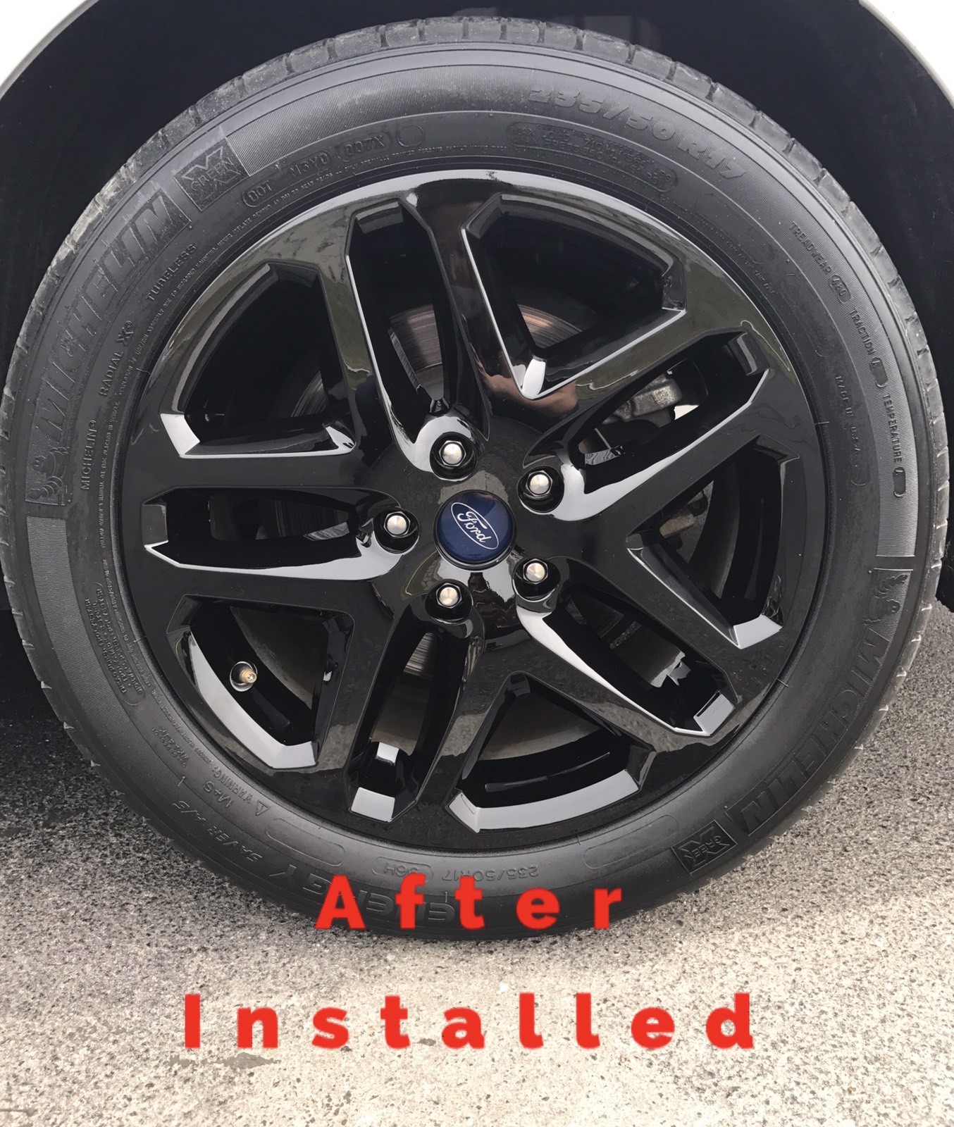 2013-2016 Ford FUSION 17″ BLACK Wheel Skin Hubcap Cover Alloy Wheel IMP-372X-17″