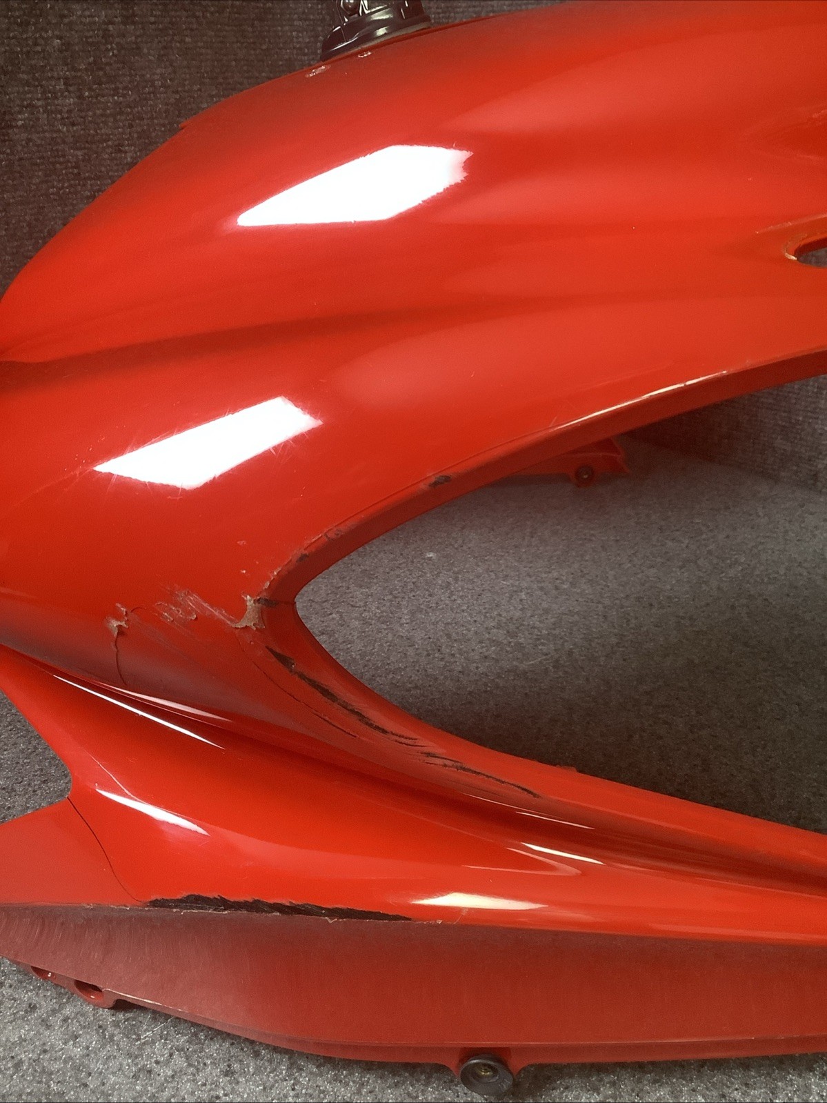 12-14 MV Agusta F3 675 OEM Upper Front Nose Fairing Cowl Red 533