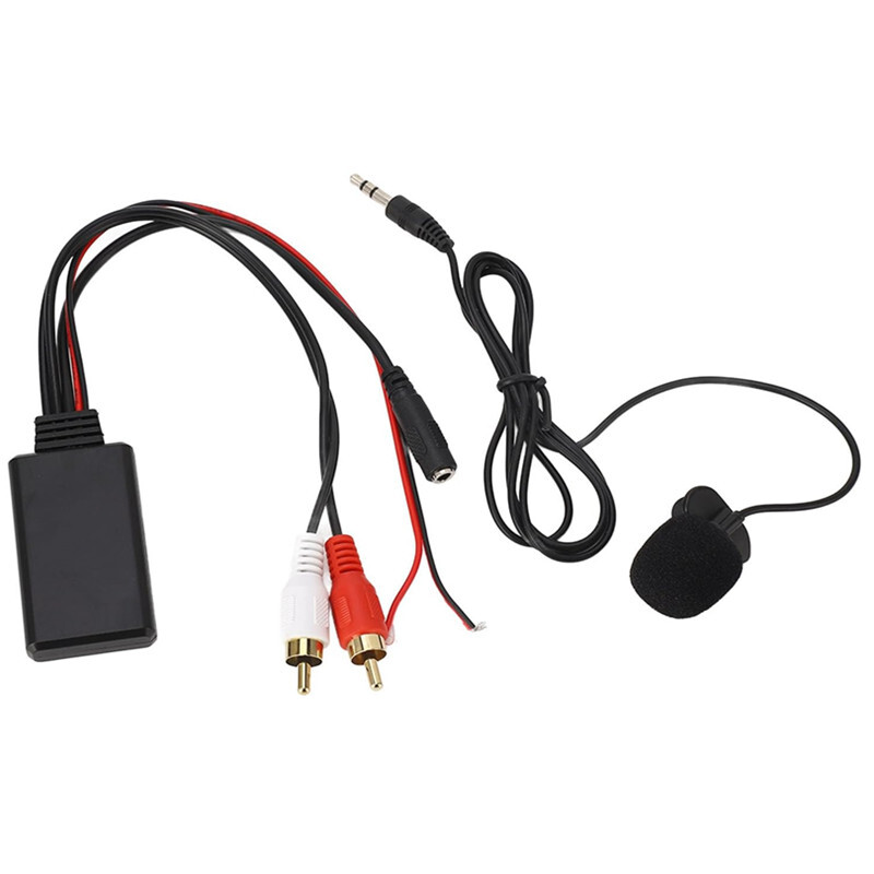 Car Universal Wireless Bluetooth Module Music Adapter Rca MIC Audio Cable Stereo