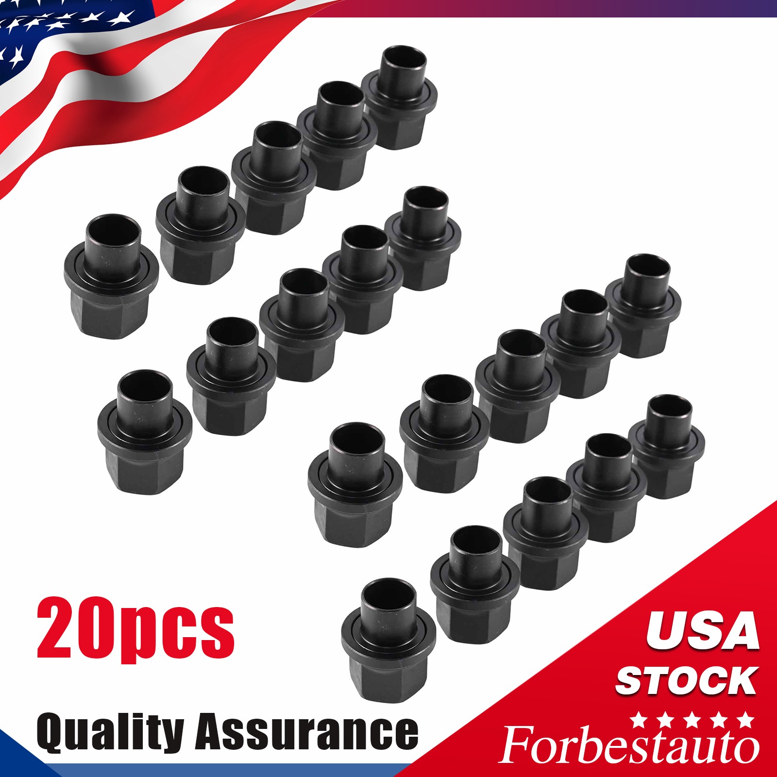 20 Pack 33mm M22x1.5 x 19mm Sleeve Wheel Lug Nuts M22-1.5x19mm Skirt Flange NEW