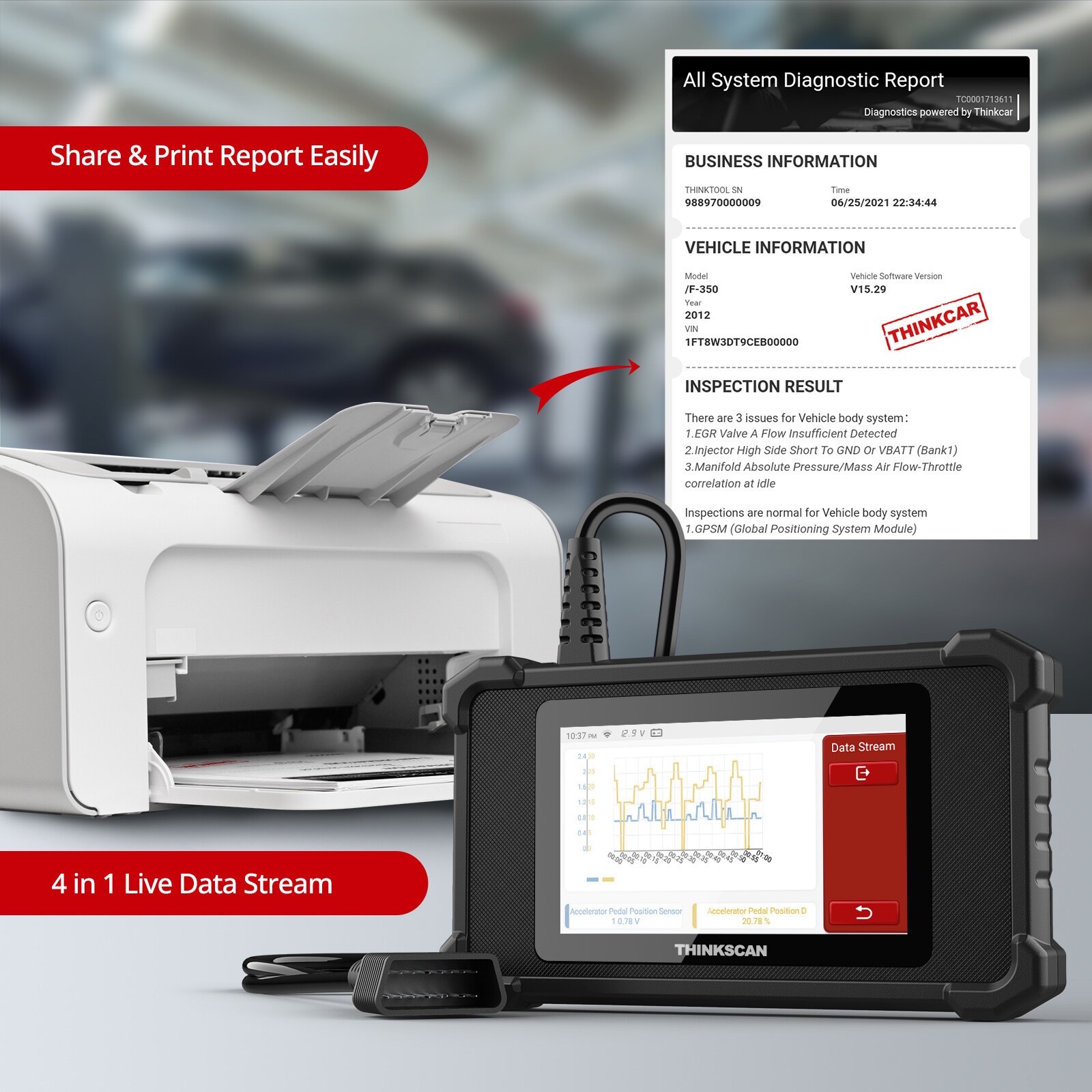 2026 THINKCAR SR6 OBD2 Scanner ABS SRS Diagnostic Tool Oil SAS EPB TPMS Reset
