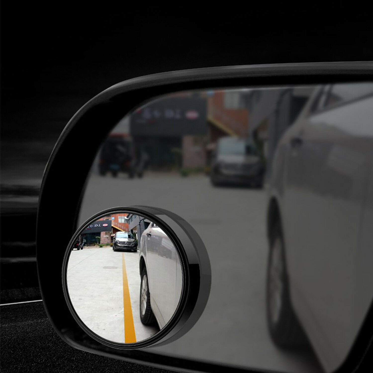 2PCS 360° Side Blind Spot Mirrors Round HD Glass Convex Rear View Mirror for Car