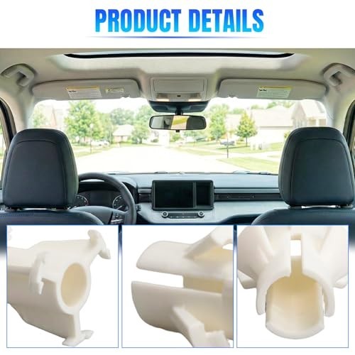 Sun Visor Retainer Clip Repair Kit for Hummer H2 White ABS Plastic