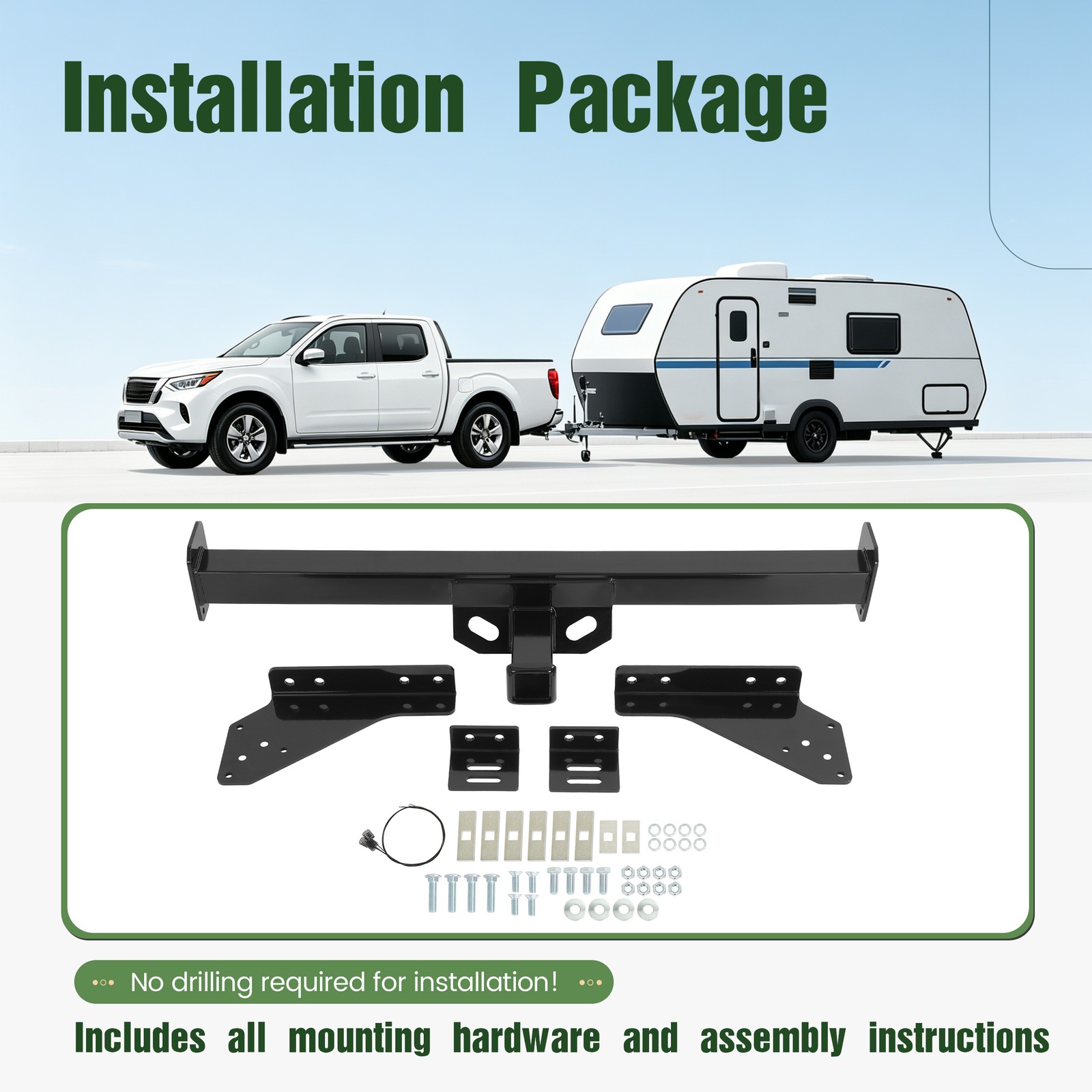 For Nissan D21 Pickup Frontier 88-2004 Trailer Hitch Bumper Towing 2″ Class 3