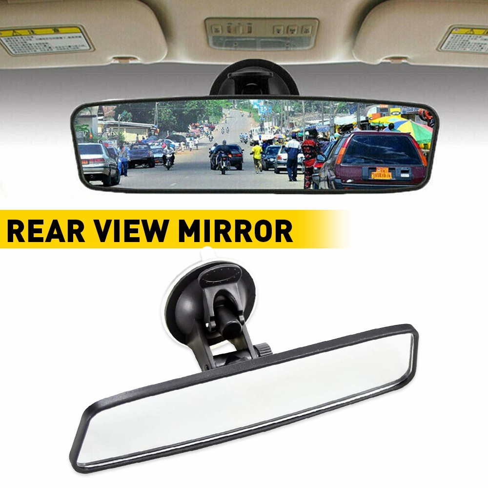 1X Universal Car Inside Rearview Rear View Mirror Wide-angle w/Suction Cup Truck