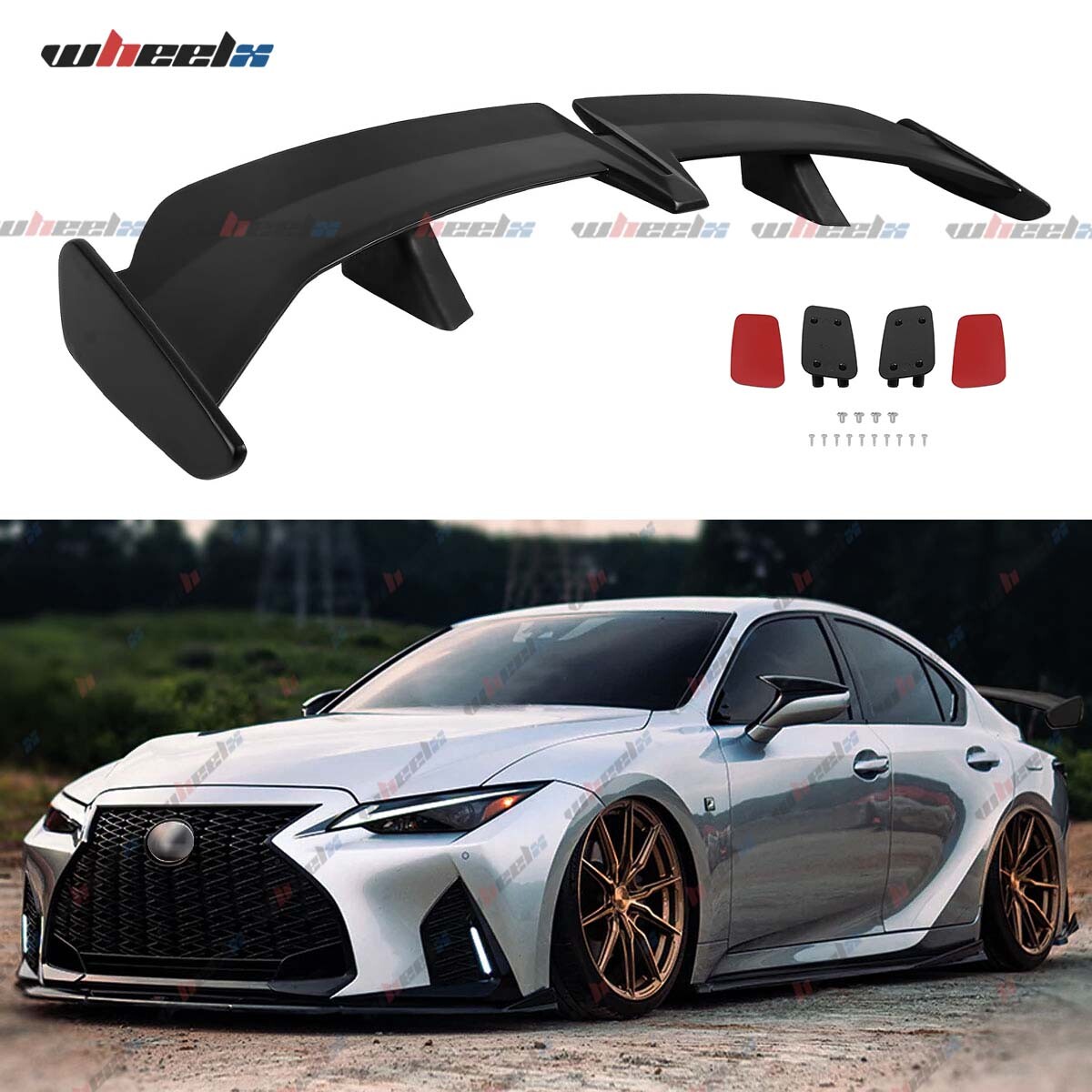 54” PRO Gloss Black Rear Trunk Spoiler Wing For Lexus IS250 350 300 200 Sedan