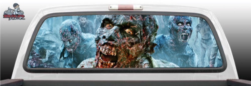 Zombies Dead Walking Walker Perforated Rear Window Graphic Decal SUV Truck Car