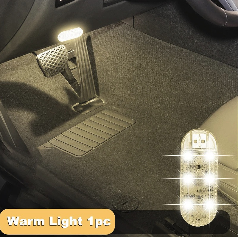 LED Car Mini Touch Light USB Rechargeable Interior Reading Ambient Lamp – NEW