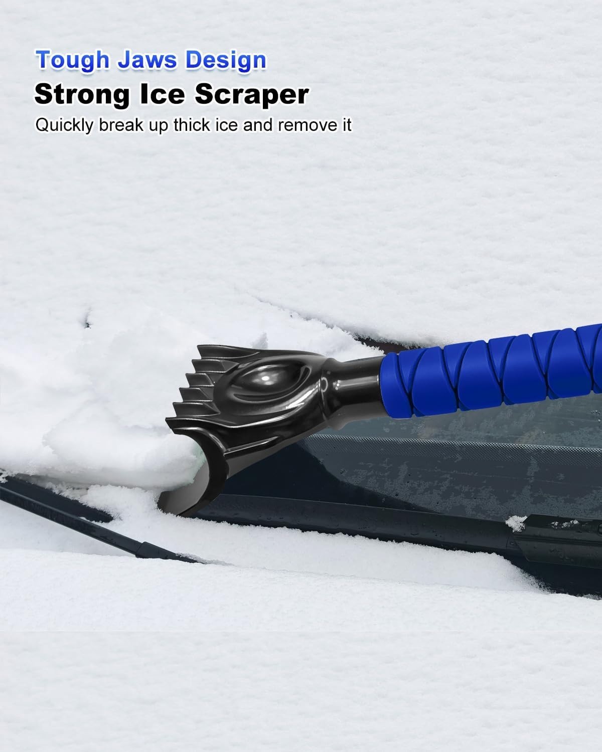 Lightweight Extendable 2-in-1 Snow Brush & Ice Scraper – 33 Inch with Soft Grip