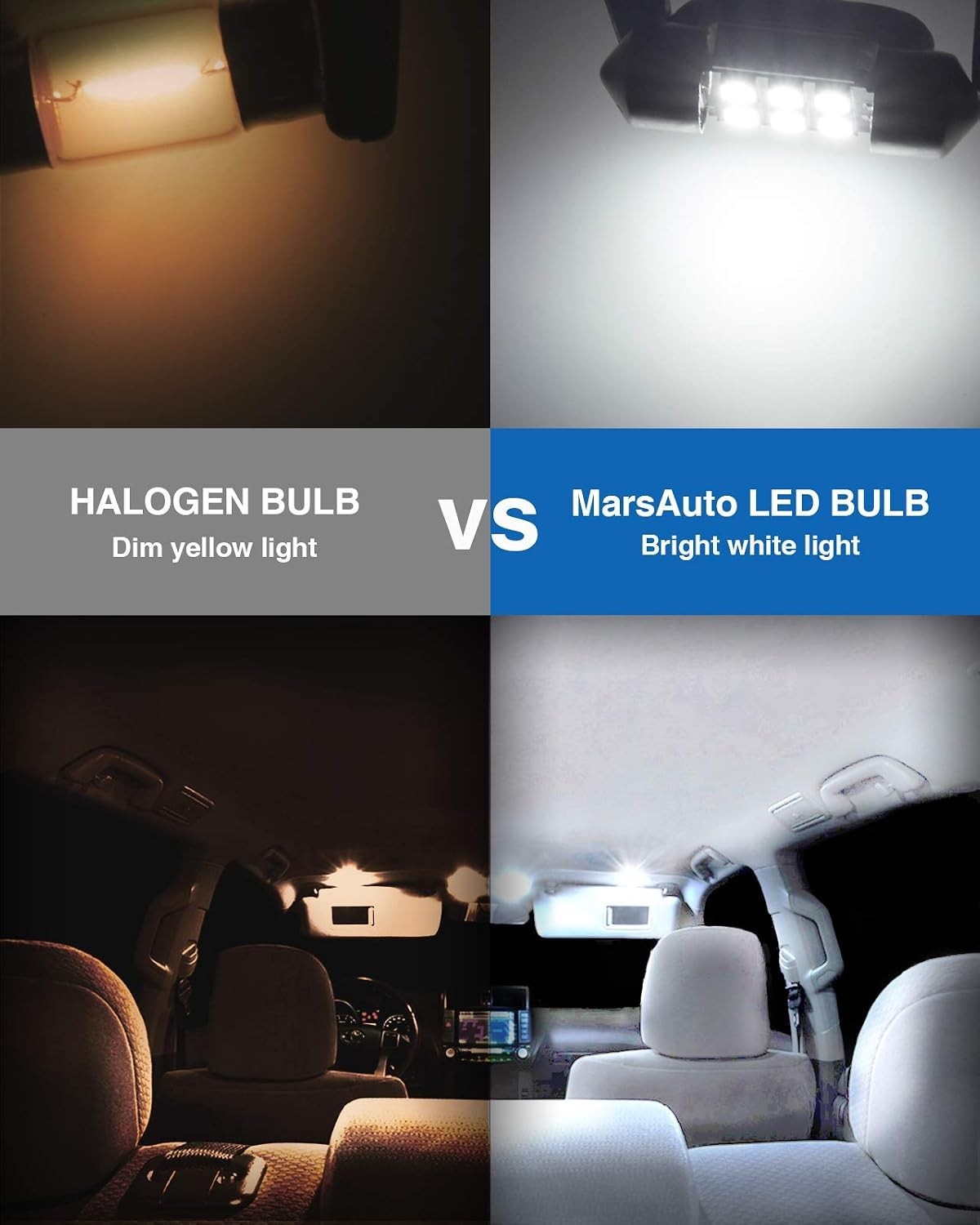 Efficient 578 LED Bulbs – 4 Pack, 400LM, No Polarity, Long-Lasting 50,000 Hours
