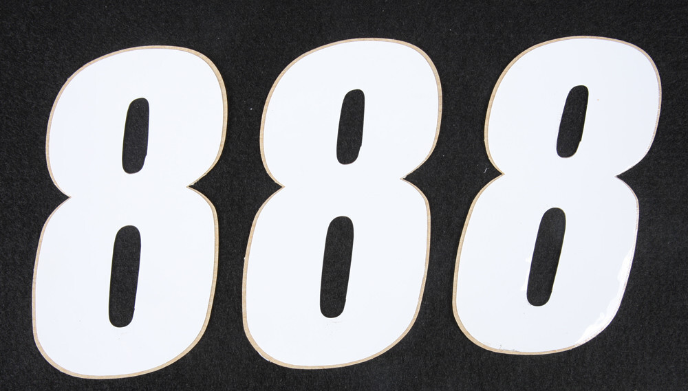 D’COR 4in Number 3/PK White 8 45-14-8