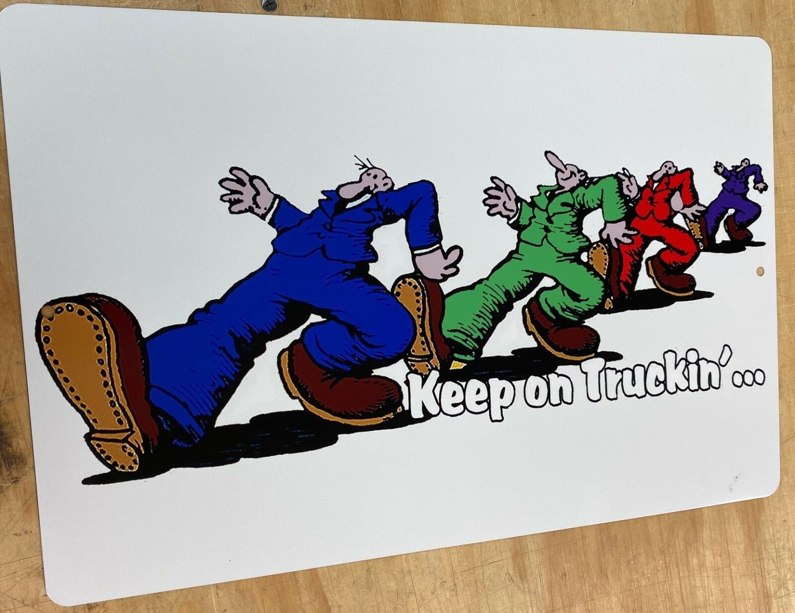 Keep On Truckin Aluminum Metal Sign 12″ x 18″