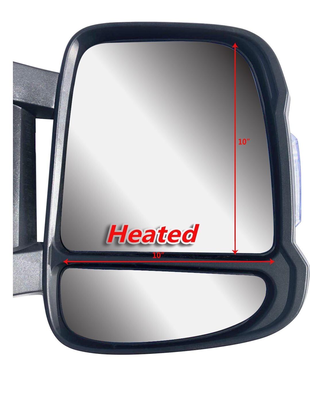 Passenger Right Side Power Heated Long Arm Mirror For Ram Promaster 2010-2023
