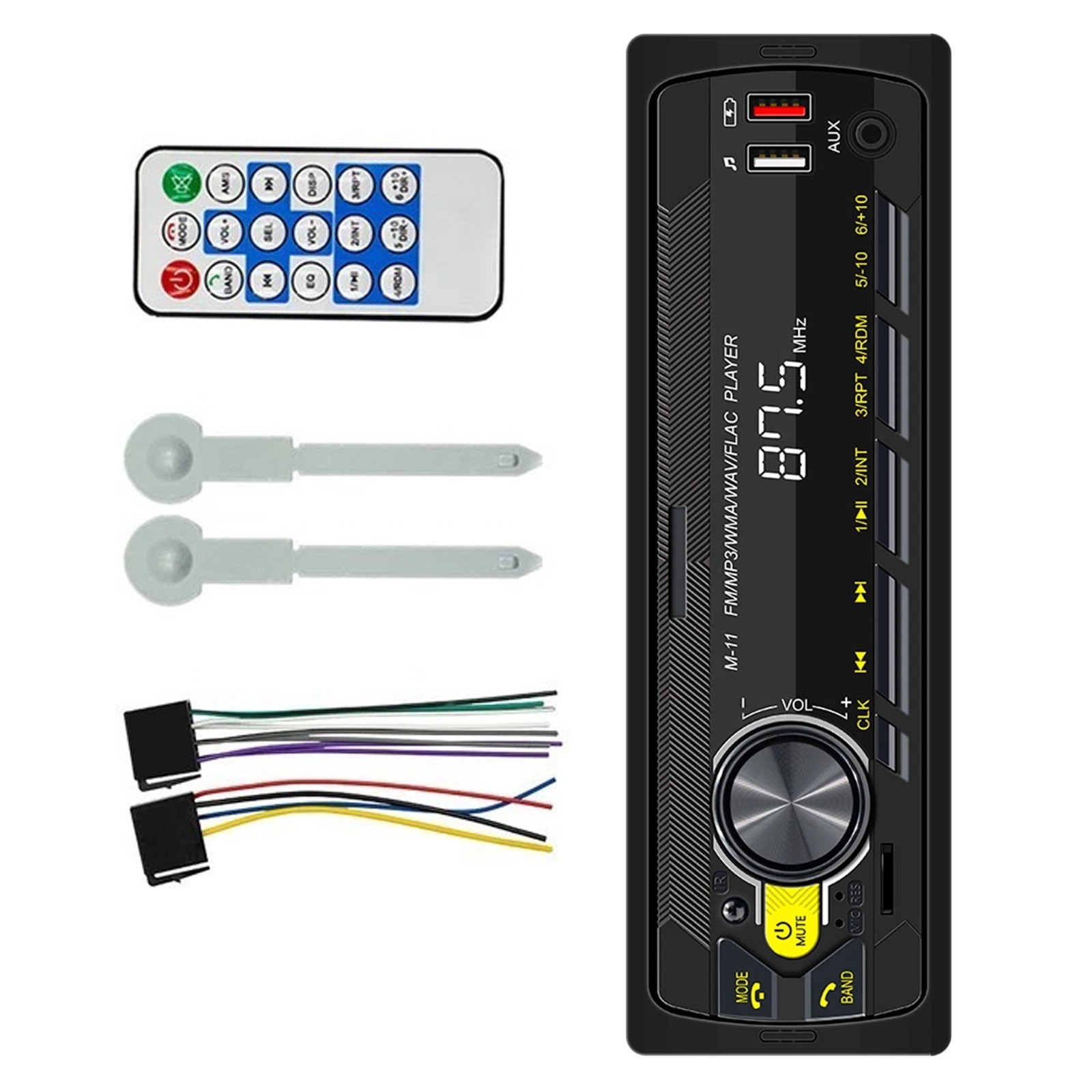 Single Din Car Radio Bluetooth 5.0 FM USB AUX MP3 Player App Control System