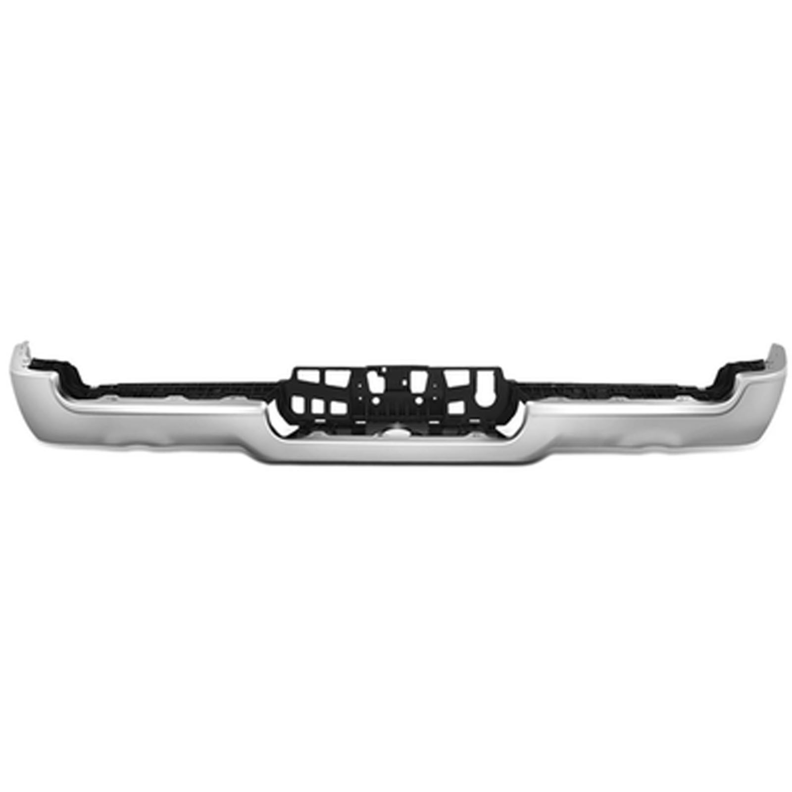 Chrome Steel Front Bumper Face Bar For 2019-2024 RAM 1500 w/ Dual Exhaust